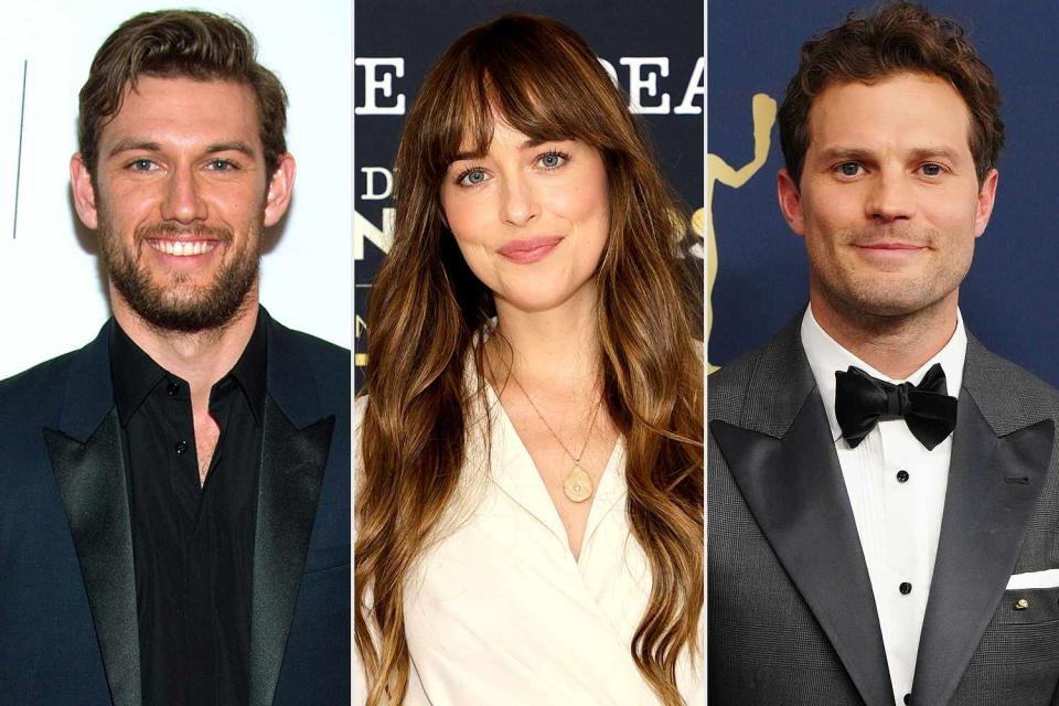 <p>Mark Sagliocco/Getty Images; Jamie McCarthy/Getty Images; Jeff Kravitz/FilmMagic</p> Alex Pettyfer, Dakota Johnson and Jamie Dornan