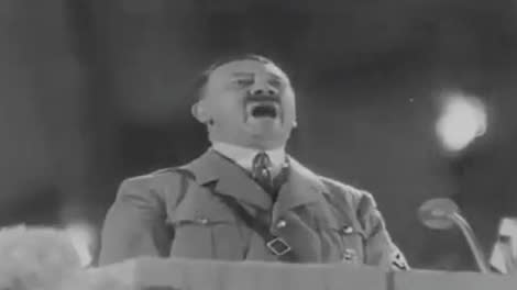 This image of Adolf Hitler appears in a new Biomen shampoo commercial. 