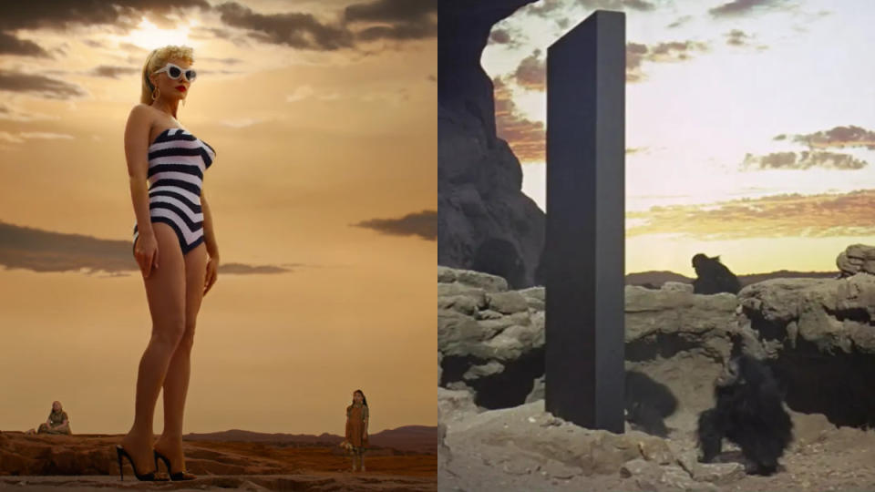 The new Barbie trailer pays homage to 2001: A Space Odyssey. (Warner Bros/MGM)