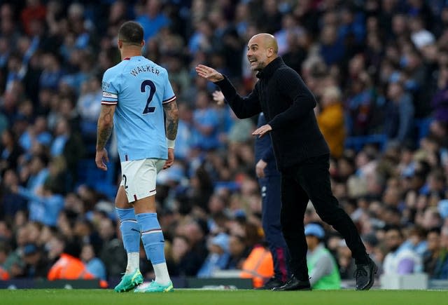 Kyle Walker and Pep Guardiola