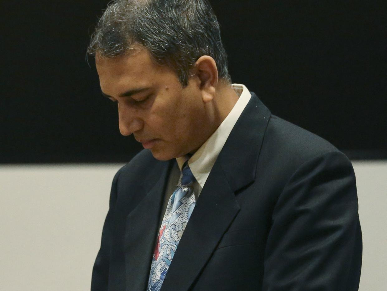 Former physician Shafeeq Sheikh awaits his sentencing at Harris County Family Law Center in Houston for the 2013 rape of a patient: Yi-Chin Lee/Houston Chronicle via AP