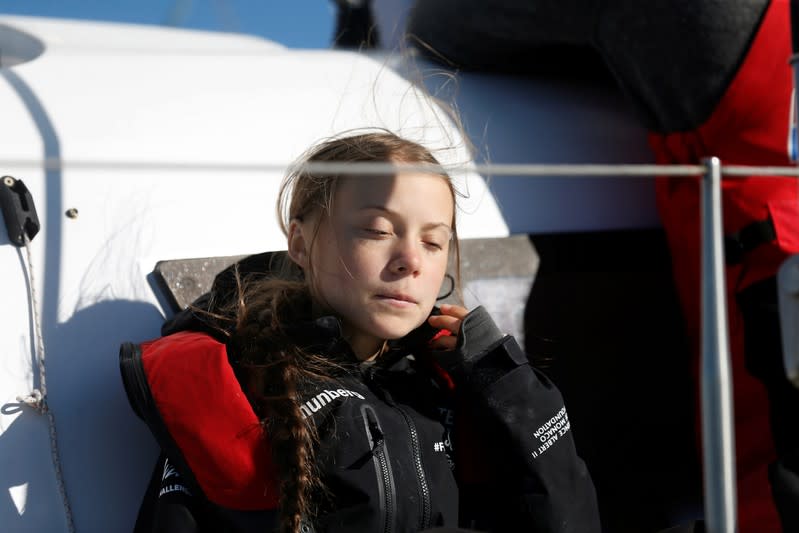 Climate change activist Greta Thunberg arrives in Lisbon