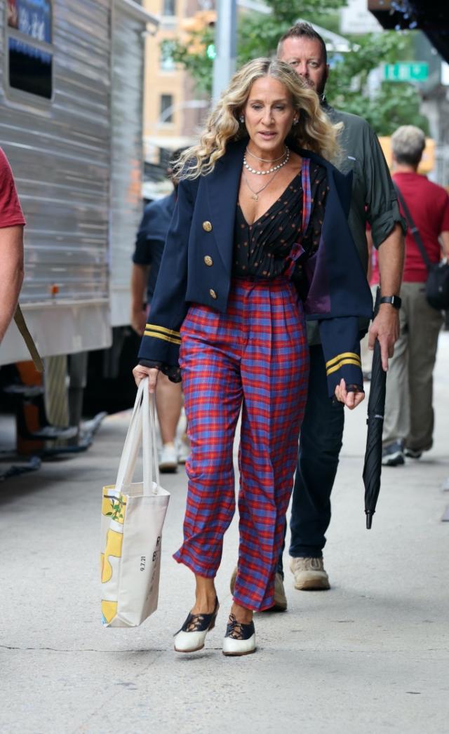 Sarah Jessica Parker Embraces Nautical Style in Sailor Jacket