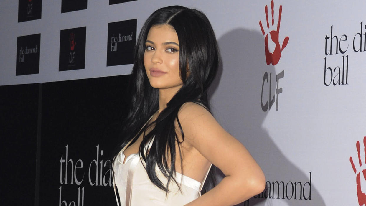 Kylie Jenner at the 2nd Annual Diamond Ball held at the Barker Hanger in Santa Monica, USA on December 10, 2015.