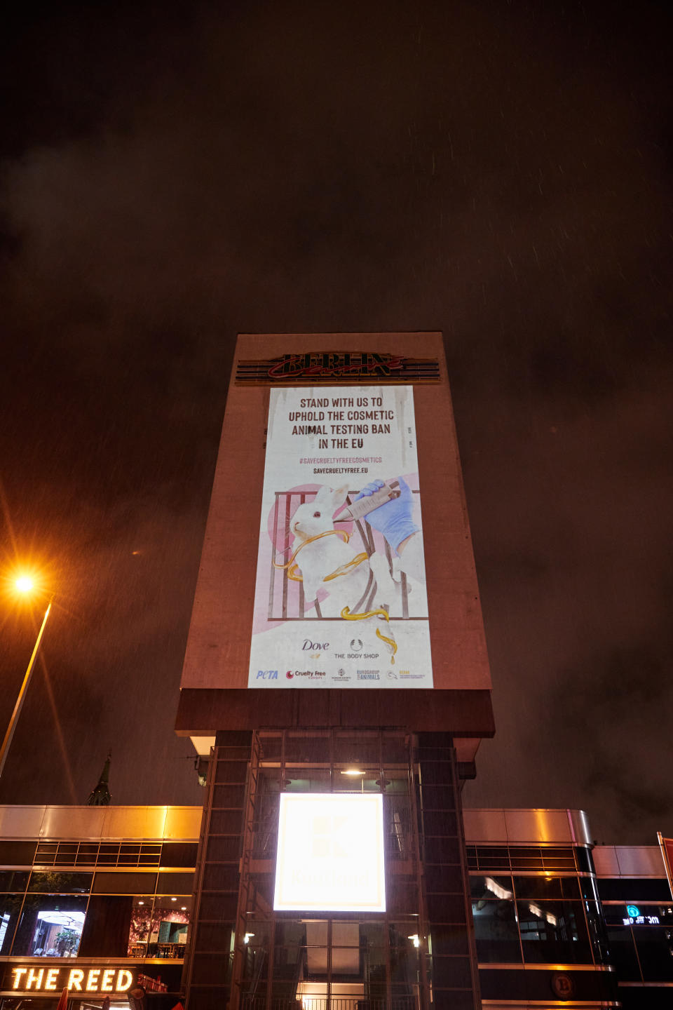 A mural from a campaign spearheaded by Dove and The Body Shop against animal testing in the U.K. and Europe. - Credit: Image Courtesy of Sebastian Reuter