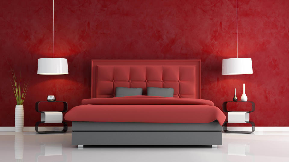 Red bedroom