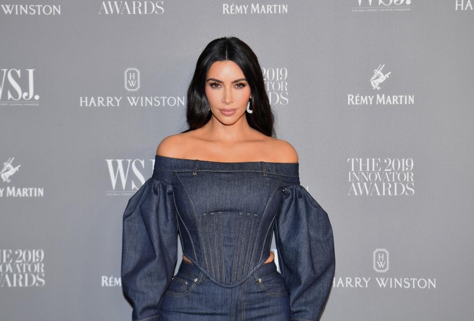 Kim Kardashian was accused of editing her waist size in a recent SKIMS ad. (Photo: Getty Images)