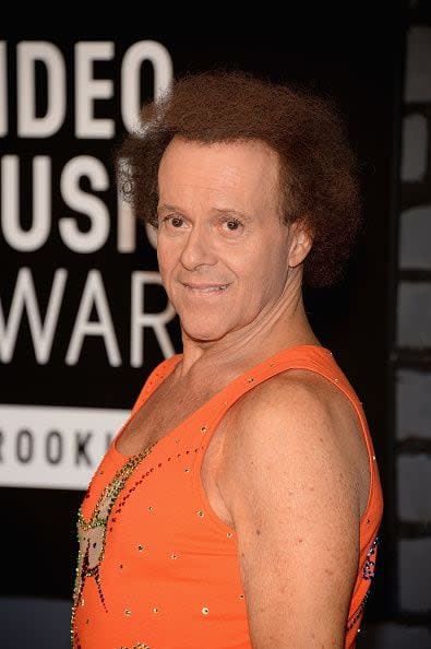 2013: TV personality Richard Simmons attends the 2013 MTV Video Music Awards at the Barclays Center on August 25, 2013, in the Brooklyn borough of New York City.