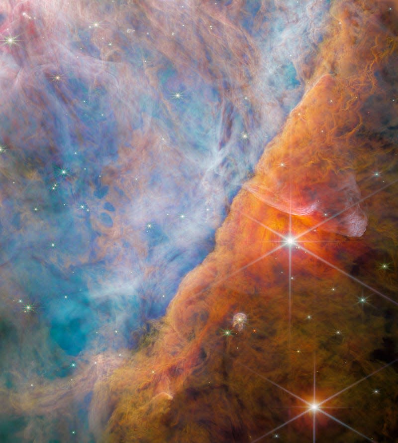 Part of the Orion Nebula, as seen by NIRCam.