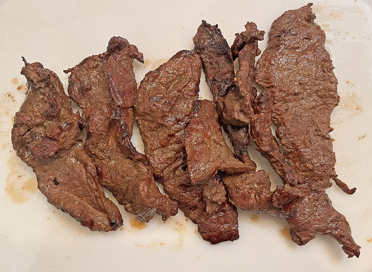 Korean-inspired, sesame marinated boneless beef ribs, aka Bool Kogi, from Trader Joe's