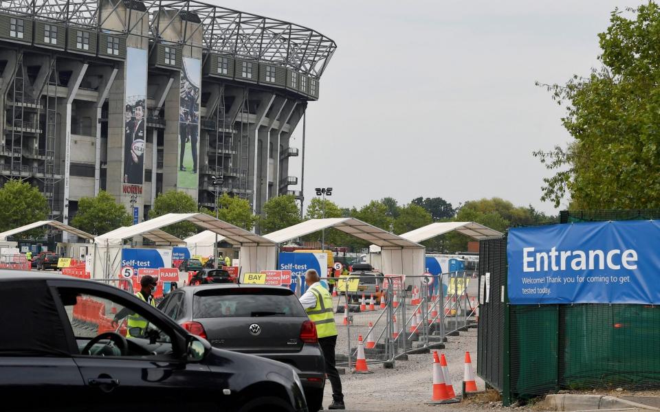 Twickenham Stadium is currently being used to help with coronavirus testing - REUTERS