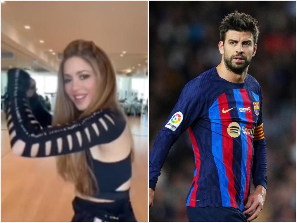 Shakira y Gerard Piqué (Shakira / Instagram y Getty Images)