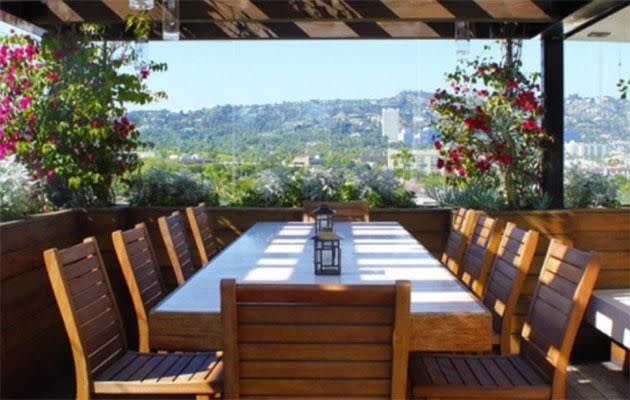 Rooftop dining at The Sixty Beverly Hills. Photo: Instagram