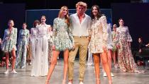 <p>Jessica Gomes leads the David Jones 2018 runway</p>