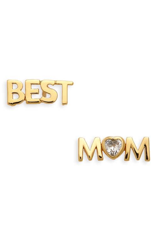 32) Best Mom Stud Earrings