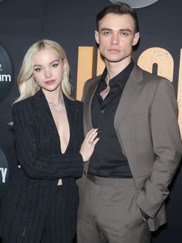 <p>Jim Spellman/WireImage</p> Dove Cameron and Thomas Doherty