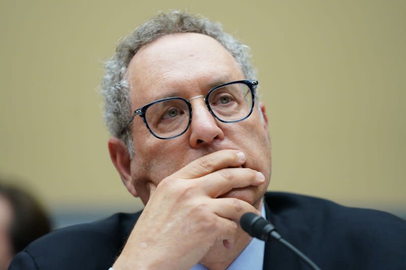 Law Professor Michael Gerhardt testifies as the House Oversight and Accountability Committee holds its first hearing on an impeachment inquiry into President Joe Biden on Thursday. Photo by Bonnie Cash/UPI
