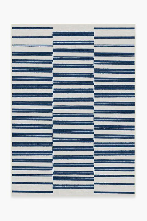 ruggable offset striped outdoor rug