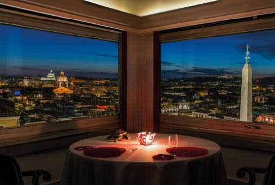 The Hassler’s Michelin starred restaurant Imagò offers superb views of the city (The Hassler)