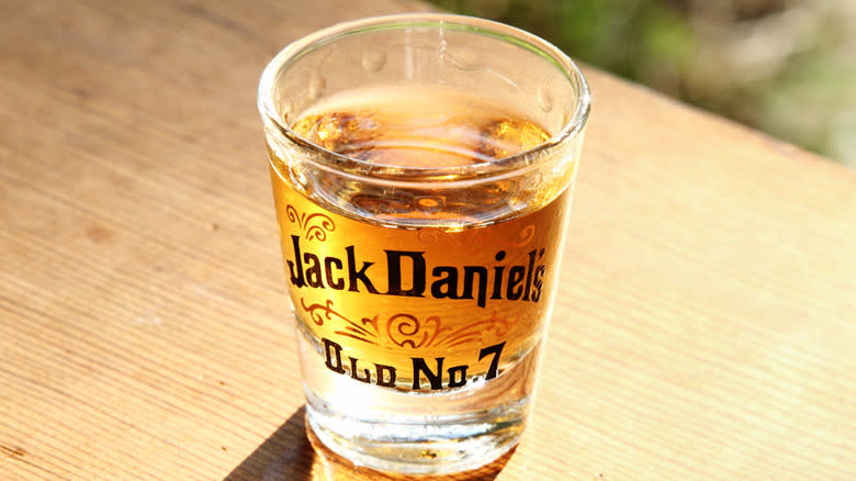 Jack Daniels whiskey shot glass 