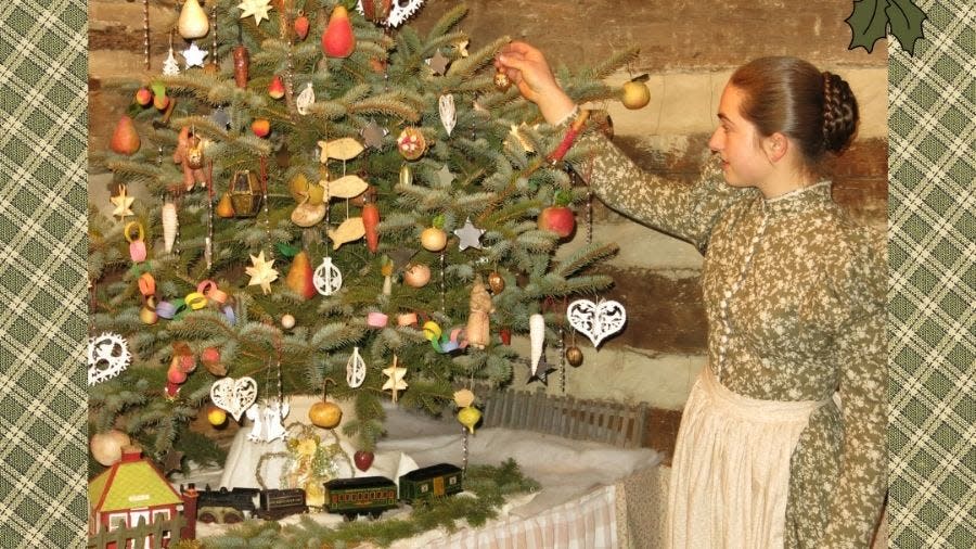 Quiet Valley Living Historical Farm's Christmas-themed event features a visit with a Victorian-era family, who are preparing for an 1890s holiday.