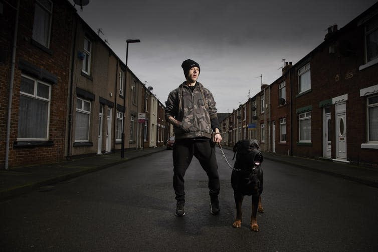 <span class="caption">David and his dog Benson featured Skint Britain.</span> <span class="attribution"><span class="source">Richard Ansett via Channel 4</span></span>