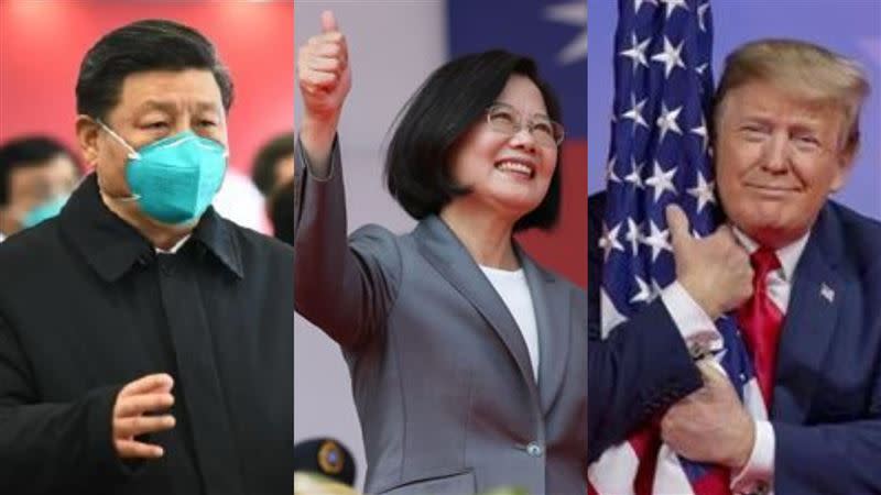 中國領導人習近平、總統蔡英文、美國總統川普（組合圖）