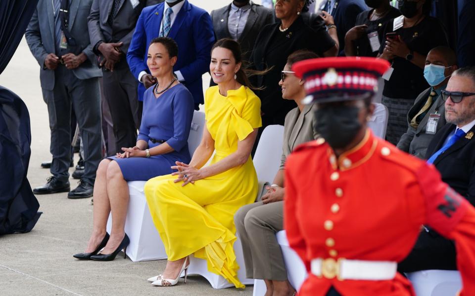 The Duchess of Cambridge in Kingston, Jamaica, on day four of the Royal tour of the Caribbean on behalf of the Queen - Jane Barlow/PA Wire