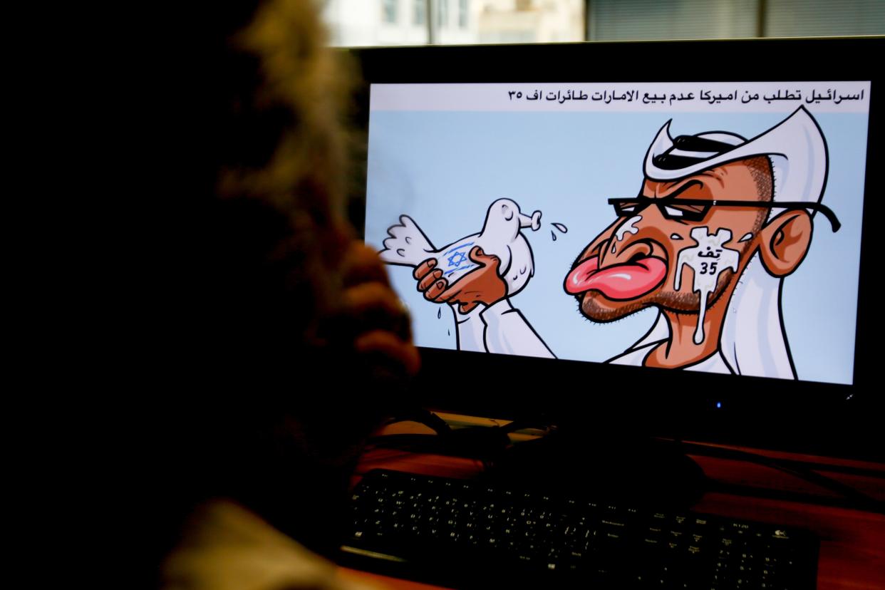 JORDAN-UAE-CARICATURE-ARREST