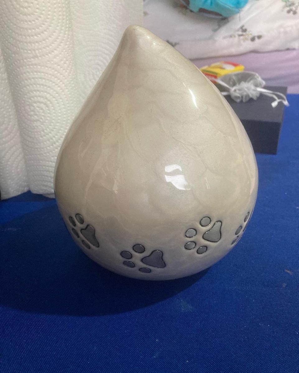 Mary chose a teardrop-shaped urn for Ricky (Collect/PA Real Life)