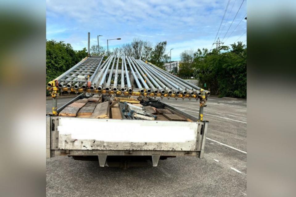 South Wales Argus: The scaffolding truck was 31% over weight