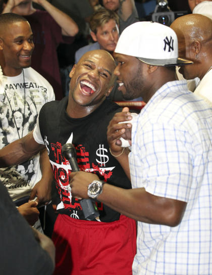 Things have changed between Floyd Mayweather and 50 Cent. (Getty)