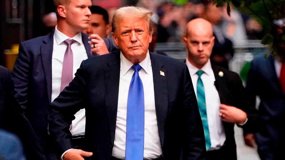 PHOTO: Former President Donald Trump arrives back at Trump Tower after being convicted in his criminal trial in New York City, May 30, 2024.  (Timothy A. Clary/AFP via Getty Images)