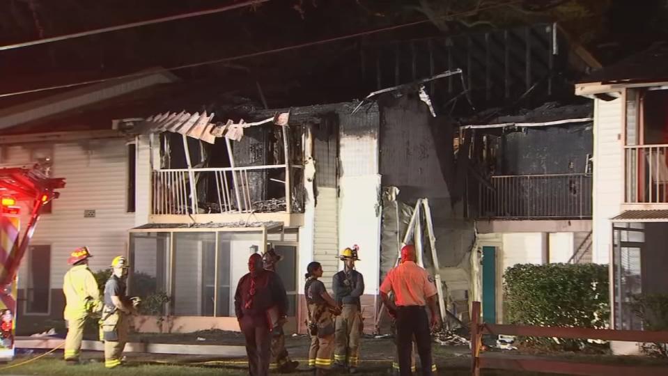 Firefighters said a child died early Wednesday morning in the Altamonte Springs fire.