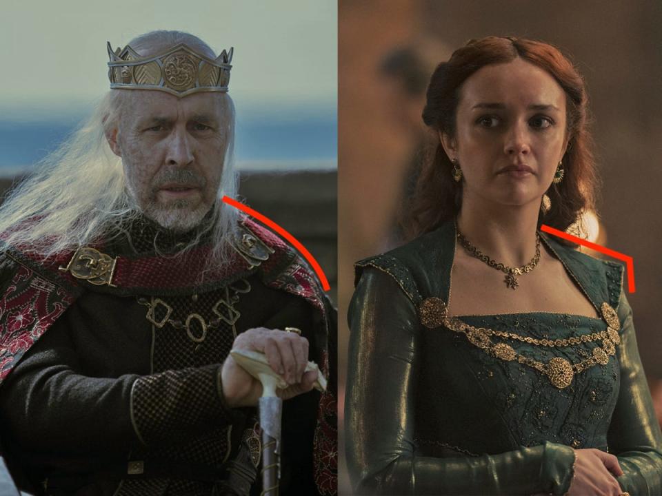 An old king and a young queen.