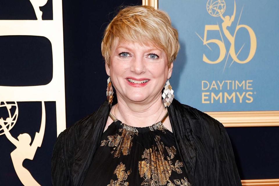 <p>Frazer Harrison/Getty</p> Alison Arngrim at the 50th Daytime Emmy Awards in Los Angeles, California in December 2023.