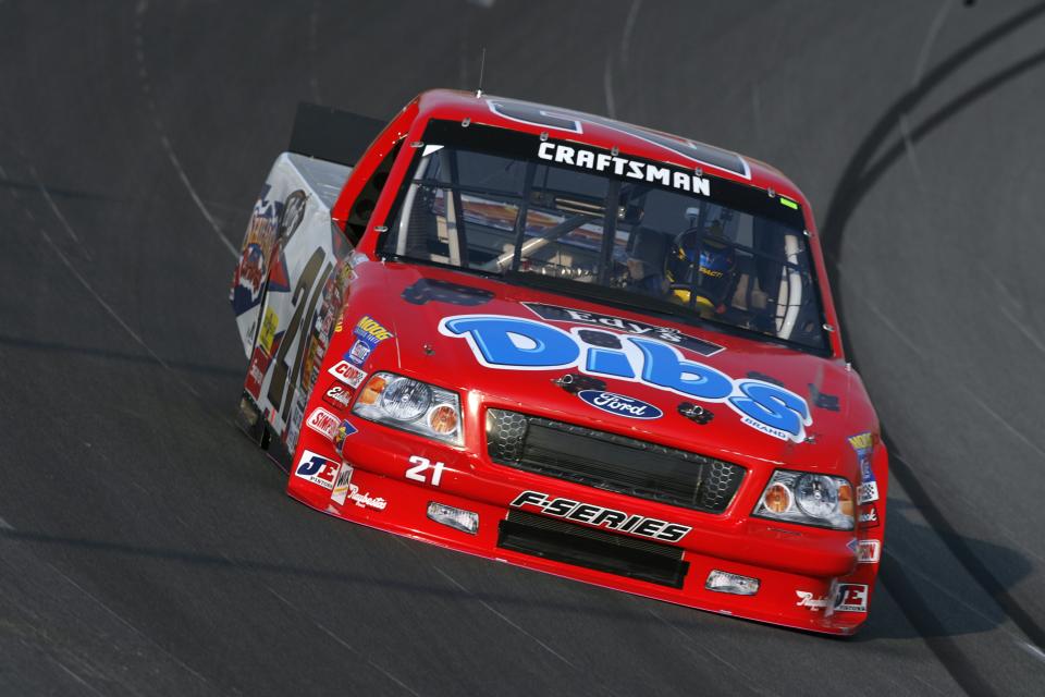 SPARTA, KY - JULY 7: Bobby East drives the #21 State Fair Corn Dogs/Edy's Dibs Ford during the NASCAR Craftsman Truck Series Built Ford Tough 225 practice on July 7, 2006 at the Kentucky Speedway in Sparta, Kentucky. (Photo by Joe Robbins/Getty Images for NASCAR)