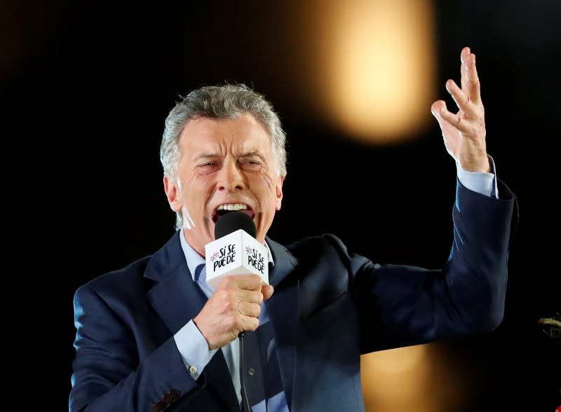 Argentina's President and current presidential candidate Mauricio Macri's closing campaign rally