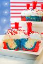 <p>The red-and-blue swirl effect is surprisingly easy to achieve — plus, who knew that red licorice could make such a perfect candy firecracker fuse?</p><p><em><a href="https://insidebrucrewlife.com/firecracker-cupcakes/" rel="nofollow noopener" target="_blank" data-ylk="slk:Get the recipe from Inside Bru Crew Life »;elm:context_link;itc:0;sec:content-canvas" class="link ">Get the recipe from Inside Bru Crew Life »</a></em></p>