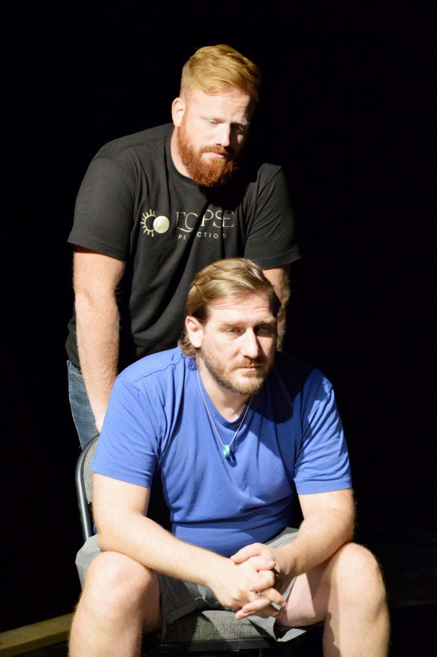 Konnor Graber plays Lee, above, and Jeremy Weber plays Austin, below, in the first play by Eclipse Productions Company.