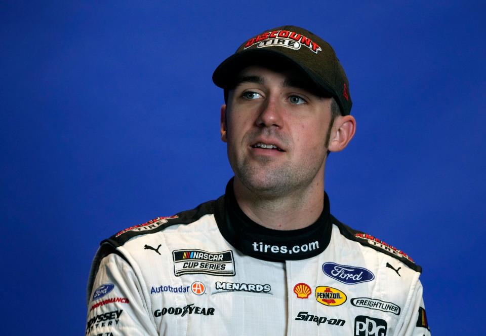 Austin Cindric during NASCAR Media Day at Daytona International Speedway, Wednesday, Feb. 15, 2023 