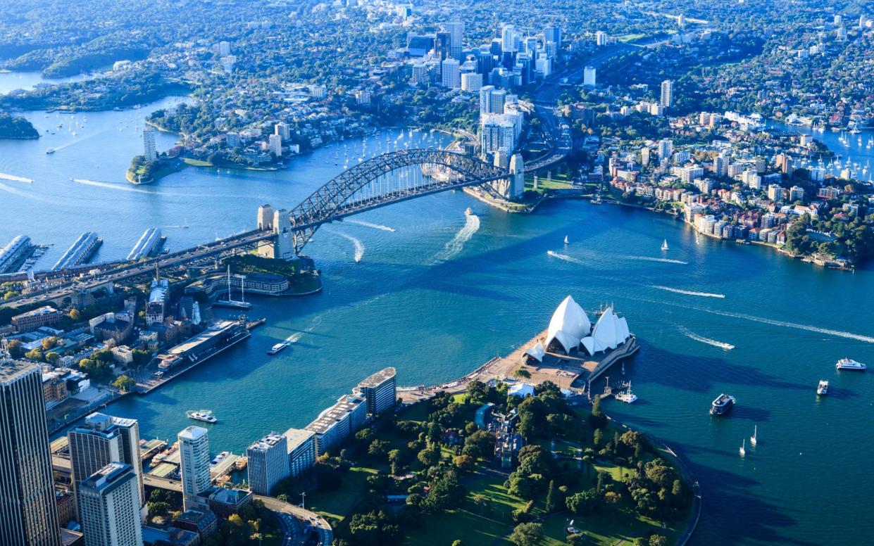 london to sydney direct flight plane aircraft when travel history uk australia 2024