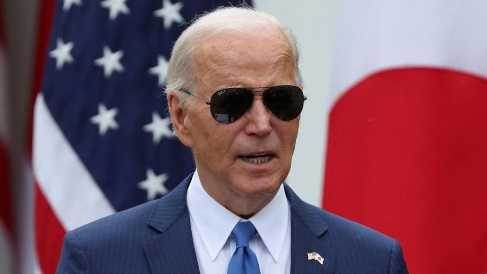 PHOTO: President Joe Biden holds a joint press conference with Japanese Prime Minister Fumio Kishida in the Rose Garden at the White House in Washington, Apr. 10, 2024. (Tom Brenner/Reuters)