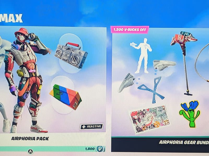 Nike Air Max items in Fortnite item shop (Fornite)