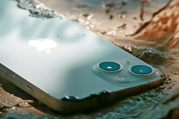 iphone falling in a puddle
