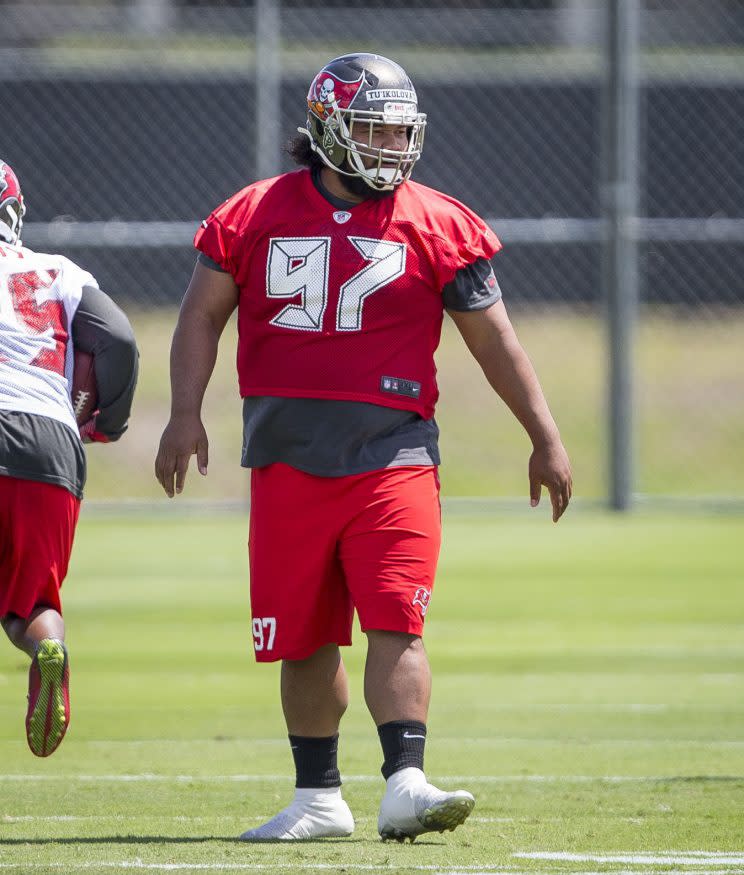 Stevie Tu’ikolovatu (Loren Elliott/Tampa Bay Times via AP)