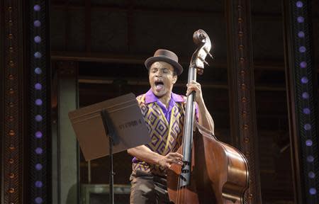 A performer sings onstage during the "Beautiful - The Carole King Musical" press preview at the Stephen Sondheim Theatre in New York, November 21, 2013. REUTERS/Carlo Allegri