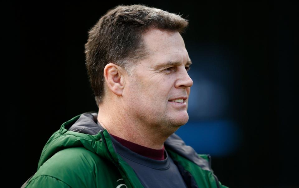 NOVEMBER 05: Rassie Erasmus (Director of Rugby) of South Africa during the South African national men's rugby team captain's run at Treforest Campus on November 05, 2021 in Cardiff, Wales - Rassie Erasmus and SA Rugby perform u-turn, withdrawing appeals and apologising to match officials - GETTY IMAGES