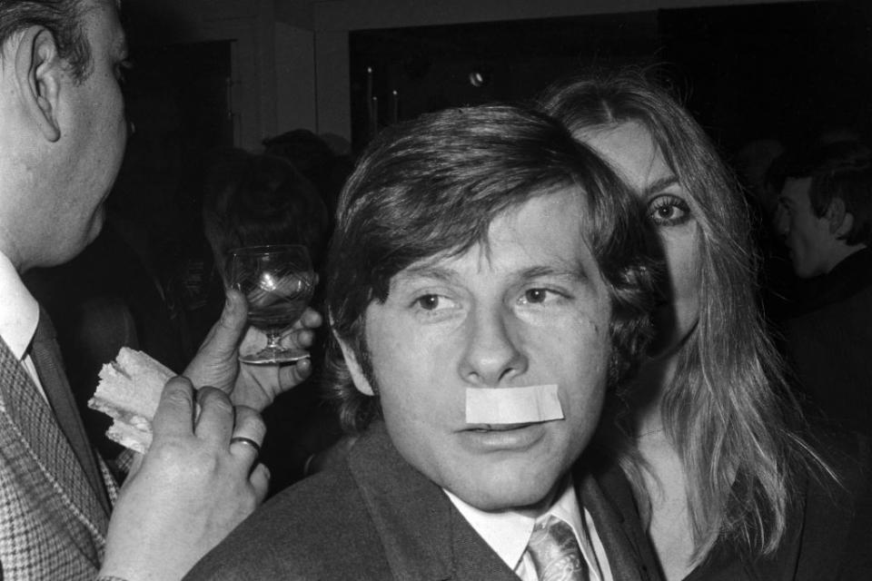 Roman Polanski and Sharon Tate at the 1967 Paris première of <em>The Fearless Vampire Killers</em> in 1967. (Credit: Reporters Associes/Gamma-Rapho via Getty Images)