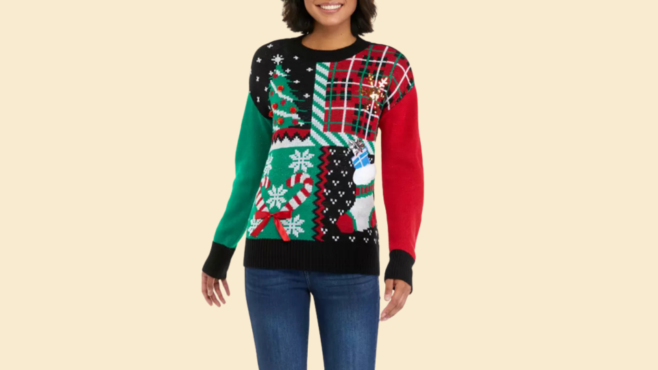 Keep things light and bright this season with this Christmas sweater from Belk.